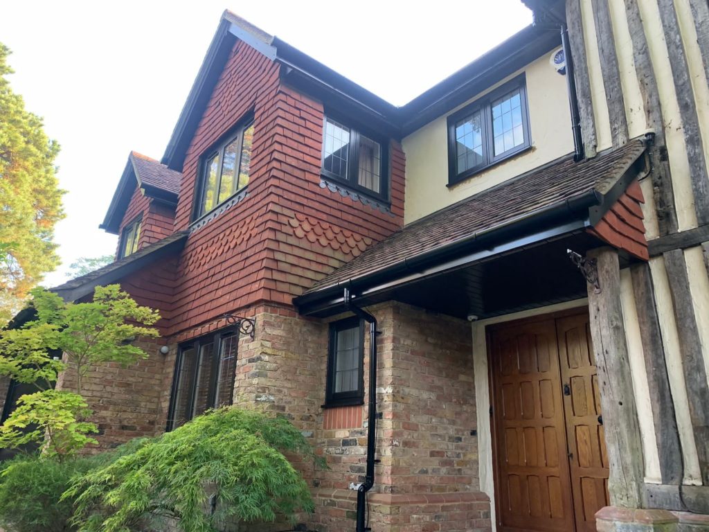 black flush sash windows weybridge