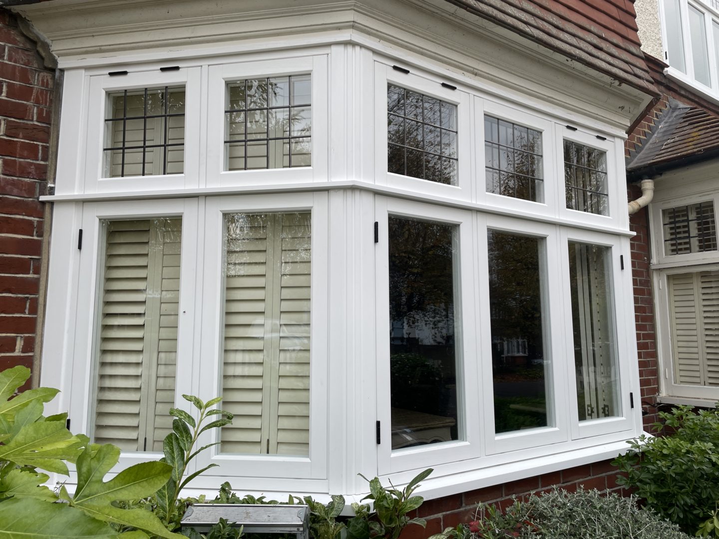 white flush windows esher