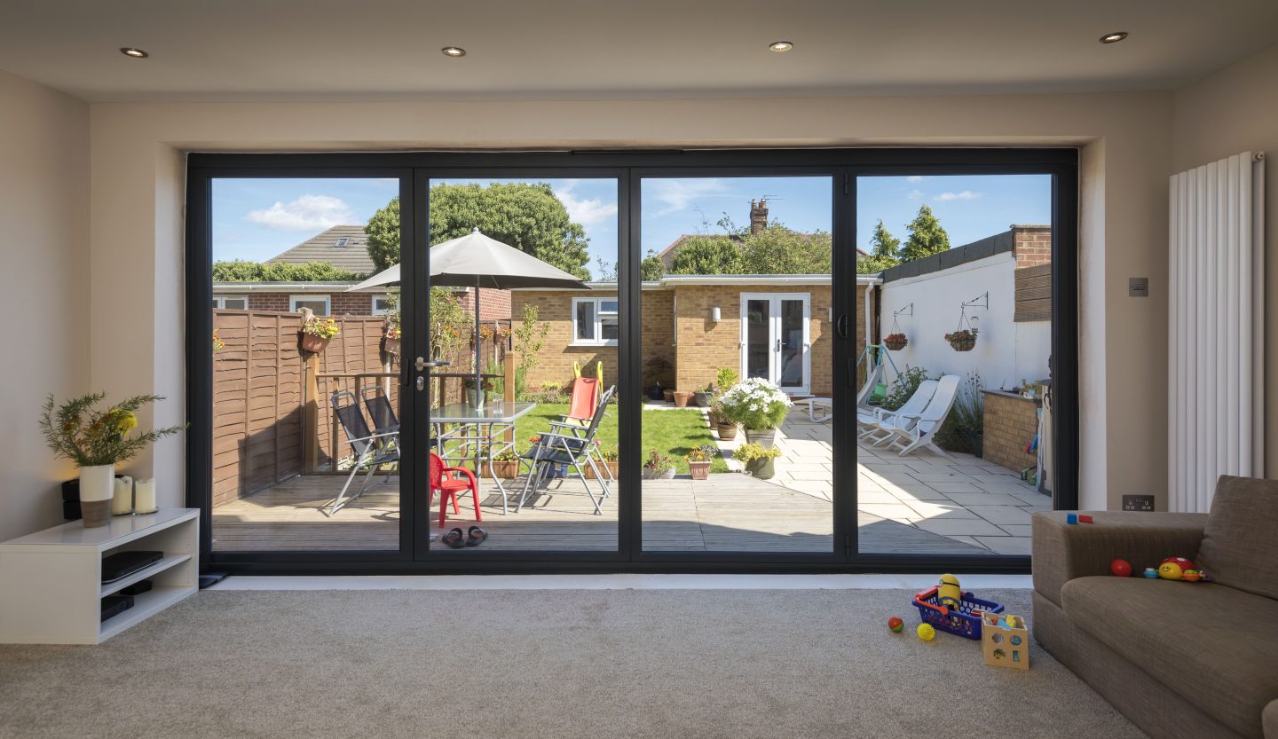 OB49 origin slimline aluminium bifold door