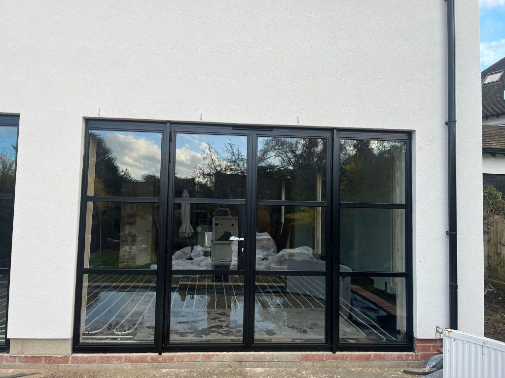 smart steel look french doors in surrey
