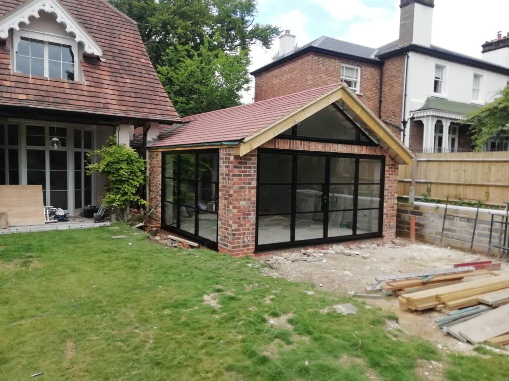 External Four Pane Steel Look Door