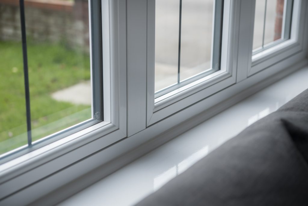 white flush casement windows